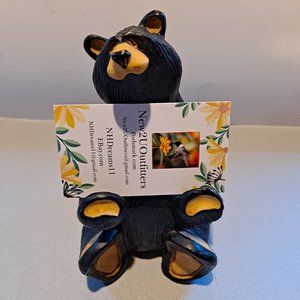 Bearfoots Bear “Handy” Business Card Holder Figurine by Jeff Flemming